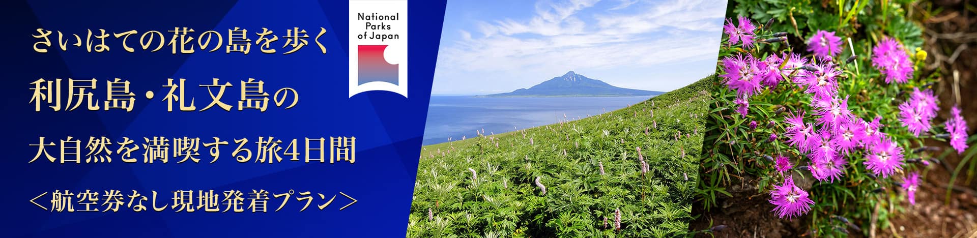 さいはての花の島を歩く　利尻島・礼文島の大自然を満喫する旅4日間＜航空券なし現地発着プラン＞