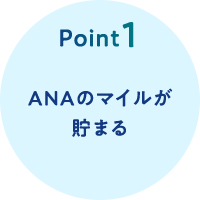 Point1 ANAのマイルが貯まる