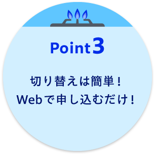 切り替えは簡単！Webで申し込むだけ！