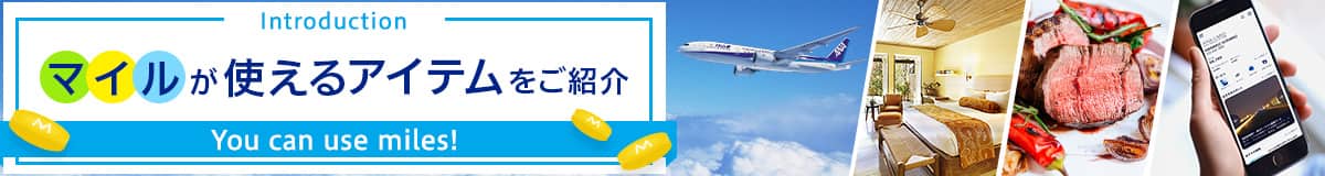 マイルが使えるアイテムをご紹介 You can use miles！