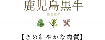 鹿児島黒牛 【きめ細やかな肉質】