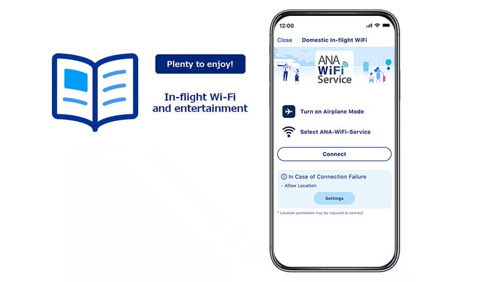 Plenty to enjoy! In-flight Wi-Fi and entertainment