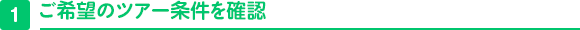 1 ご希望のツアー条件を確認