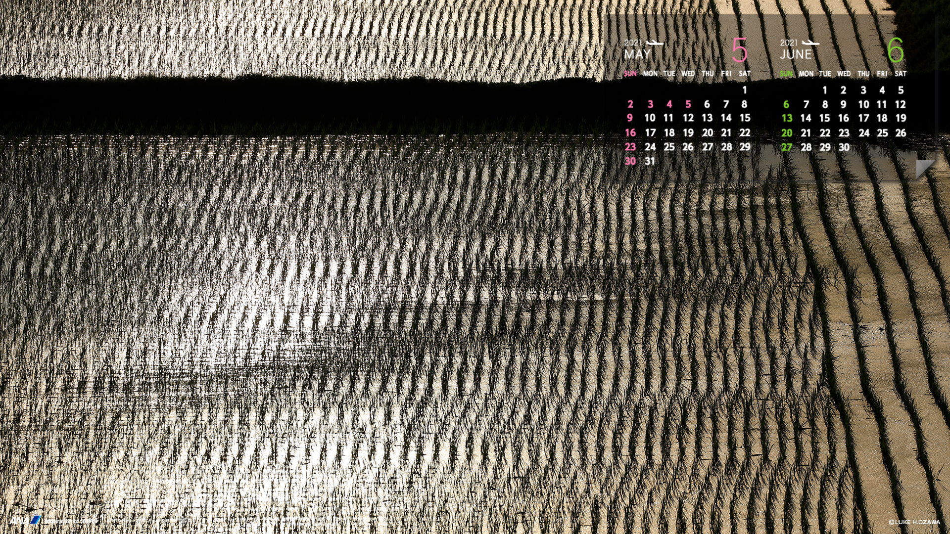 壁紙カレンダー シンプルに使える飛行機画像をダウンロード Ana