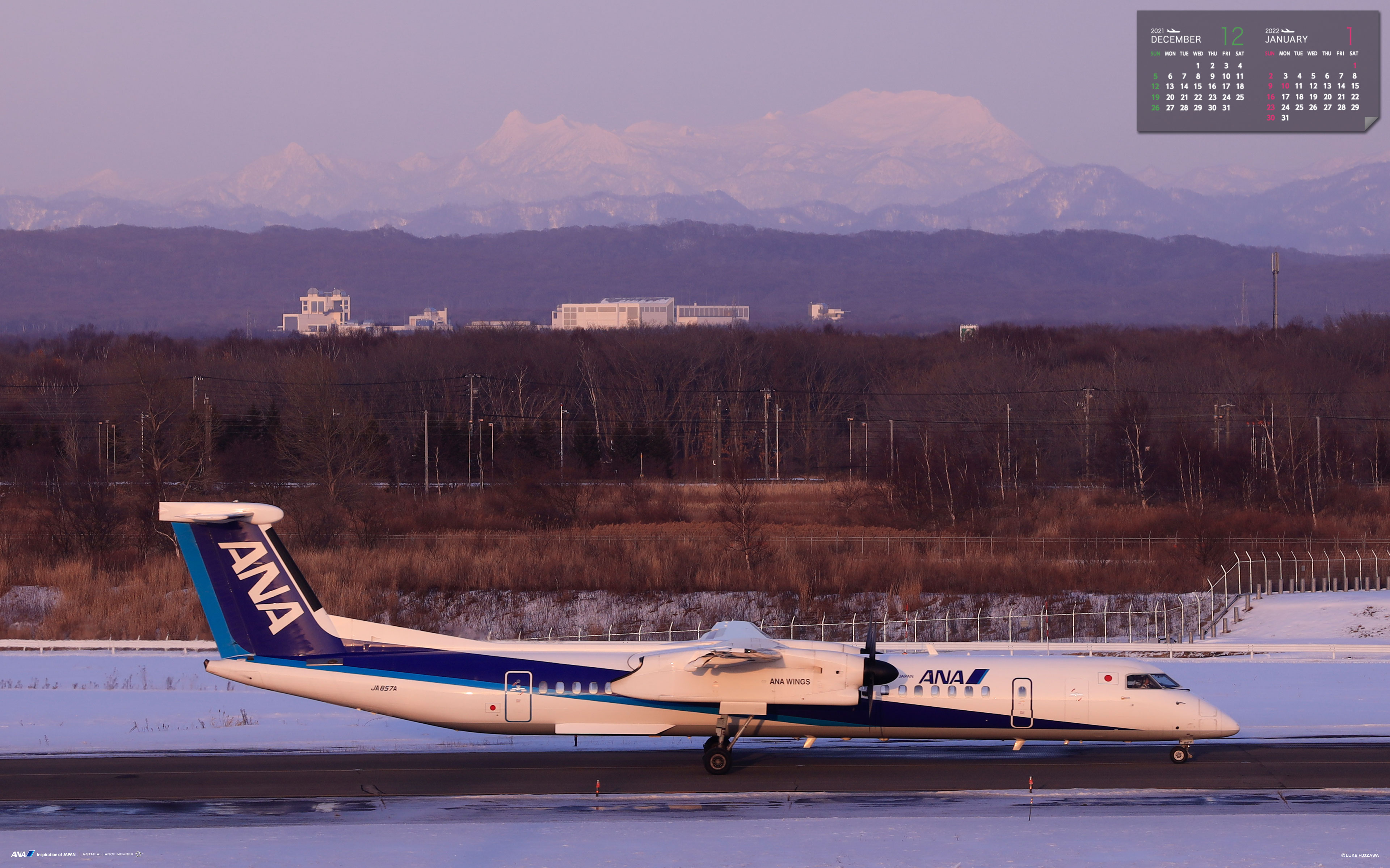 壁紙カレンダー シンプルに使える飛行機画像をダウンロード Ana