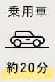 乗用車 約20分