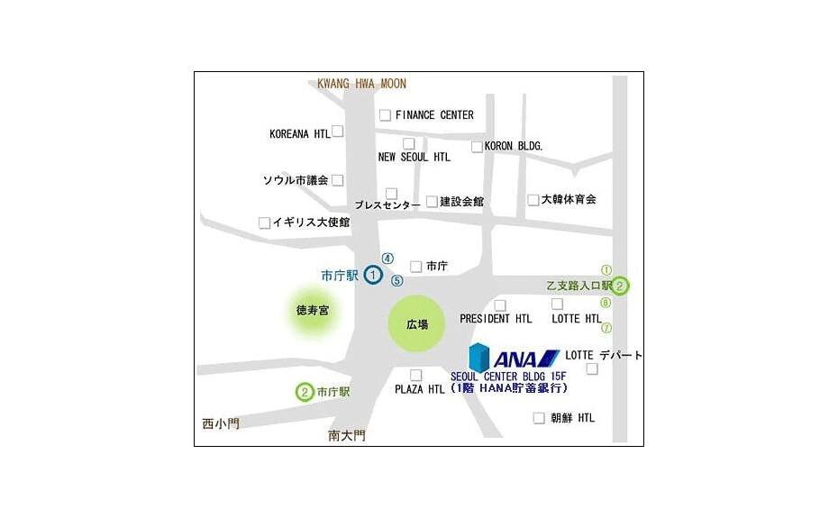 ANAソウル支店地図