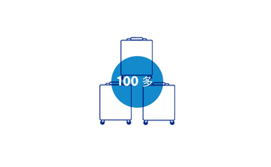 总重量超过100kg的托运行李