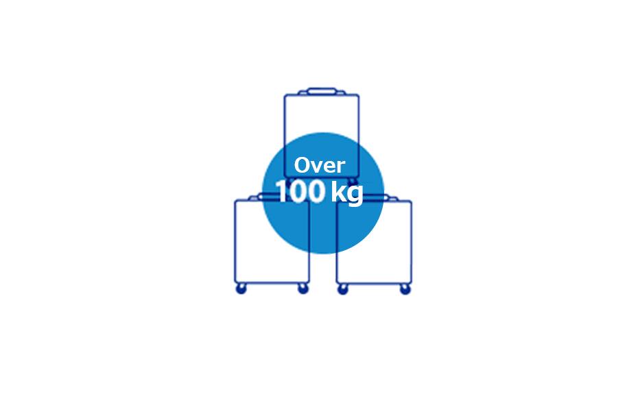 สัมภาระที่มีน้ำหนักรวมเกินกว่า 100 กก.