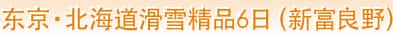 东京・北海道滑雪精品6日（新富良野）