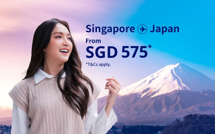 Singapore -  Japan from SGD 575 T&C apply.