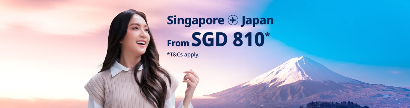 Singapore - Japan from SGD 665 T&C apply.