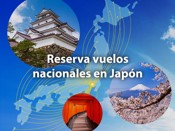 Reserva vuelos nacionales en Japón