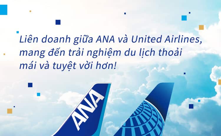 Liên doanh giữa ANA và United Airlines, mang đến trải nghiệm du lịch thoải mái và tuyệt vời hơn!