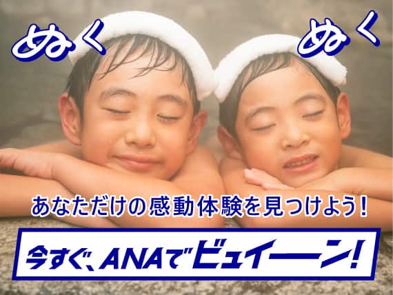 あなただけの感動体験を見つけよう！今すぐ、ANAでビュイーン！