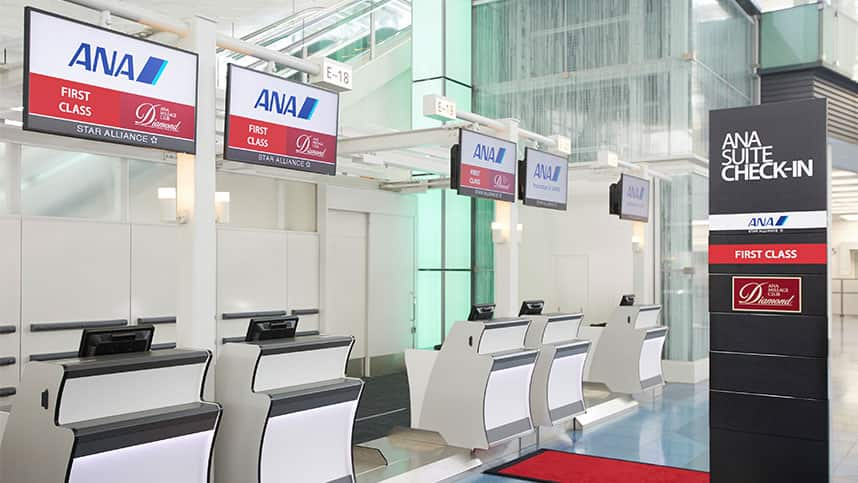 firstclass check-in counter