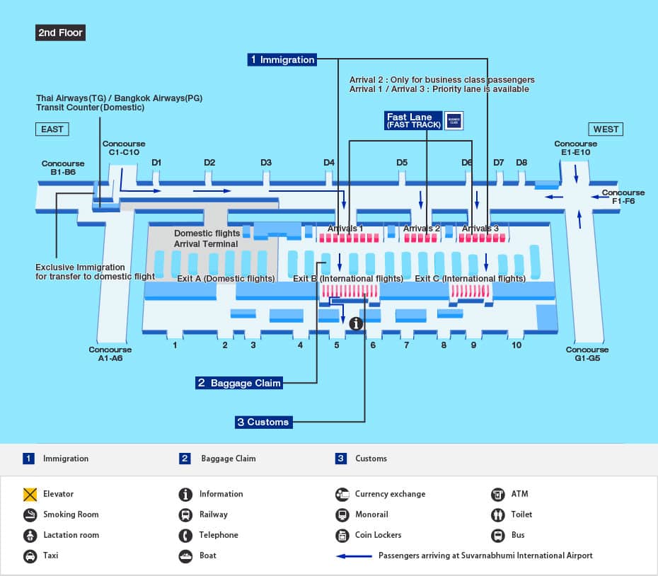 Aeroport International Suvarnabhumi De Bangkok Informations Sur L Aeroport Et La Ville A L Aeroport Informations De Voyage Ana