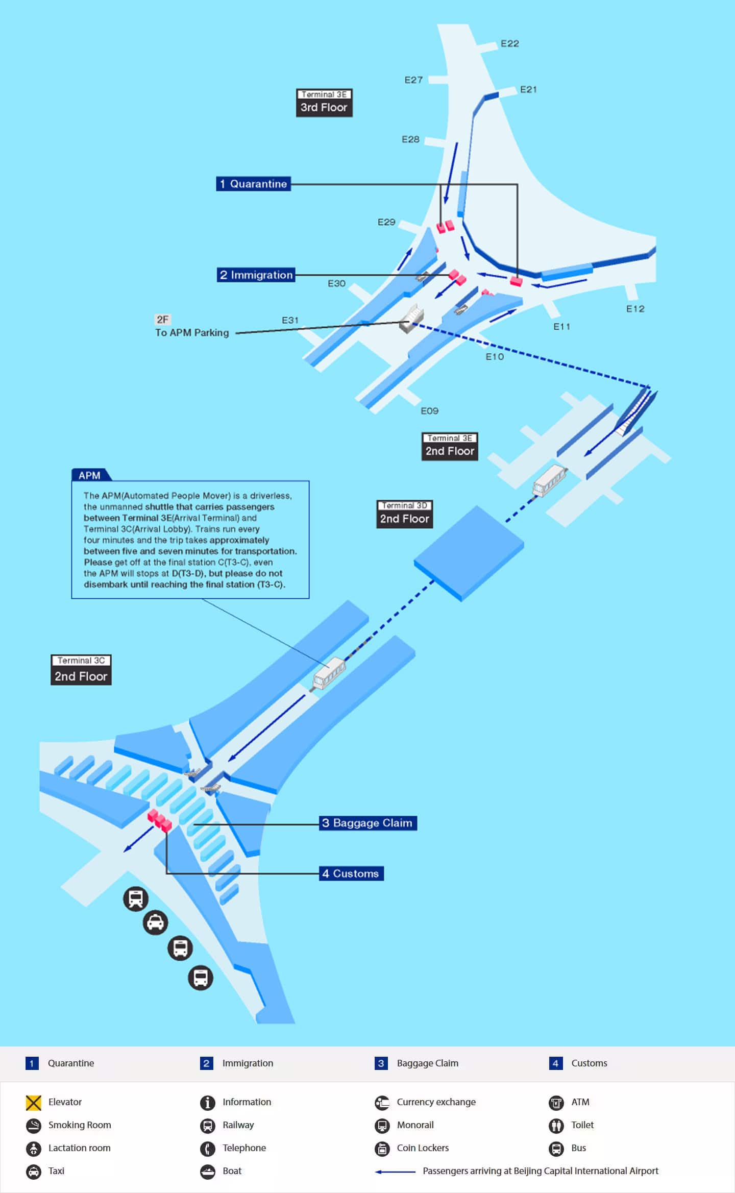 Beijing International Airport Terminal Map