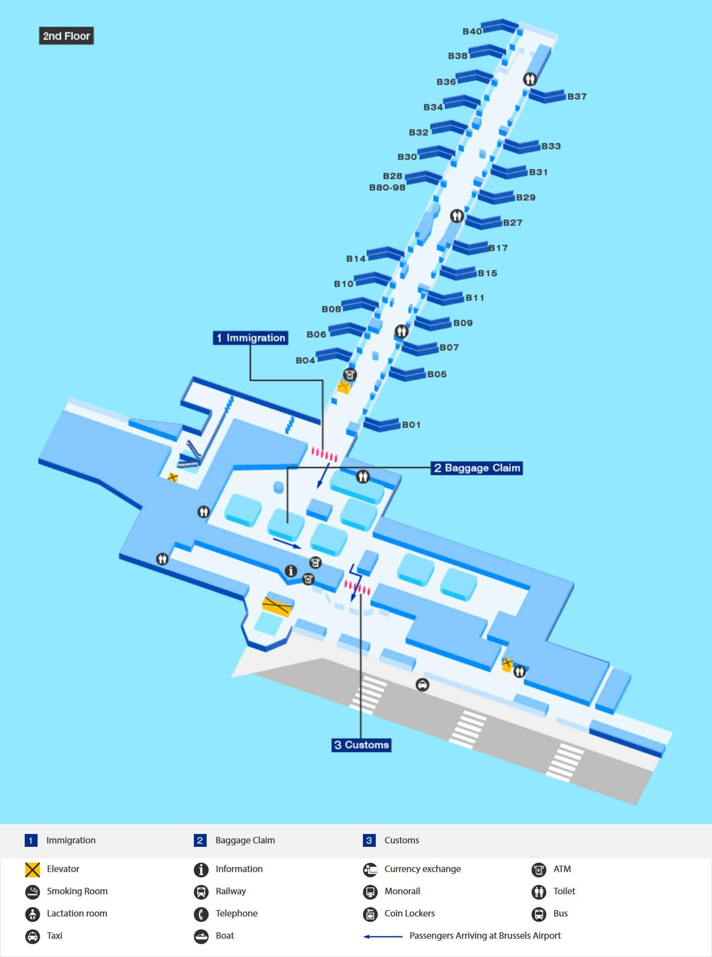 brussels national airport map Brussels Airport Airport And City Info At The Airport Travel brussels national airport map