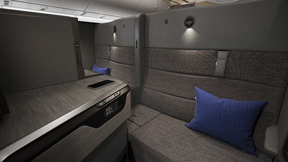 Photo of Staggered Seats of B787-9 (206-seat) Business Class seats