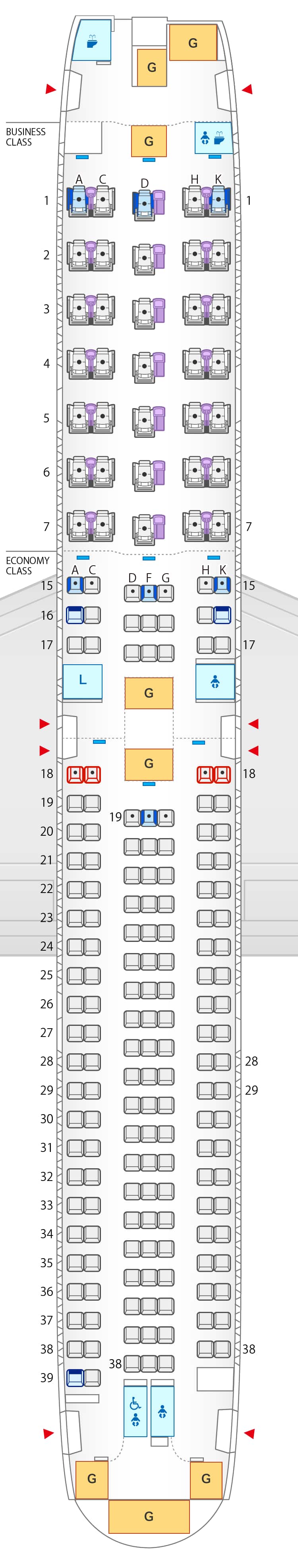 ボーイング767-300ERシートマップ