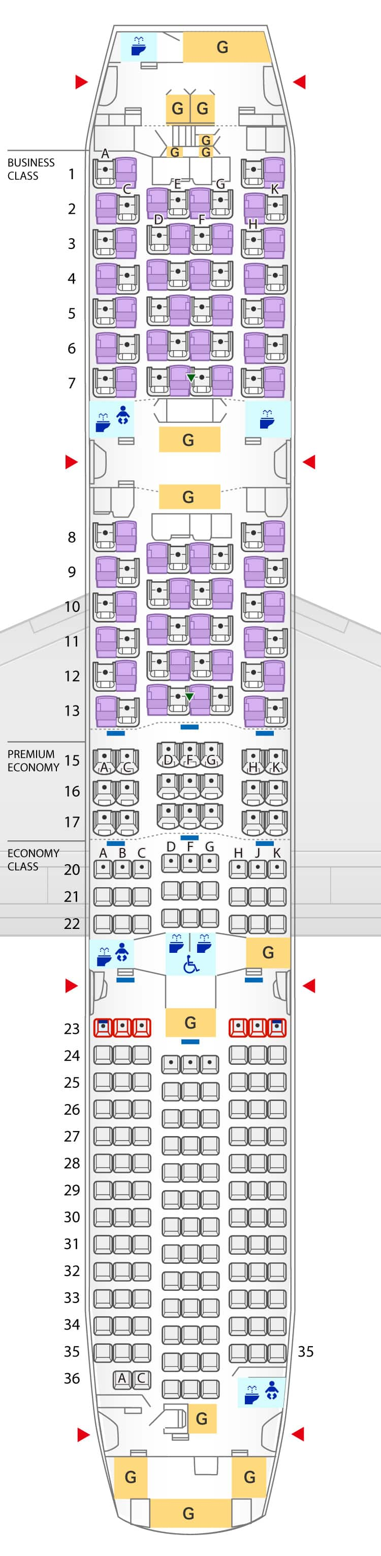 air seat map com