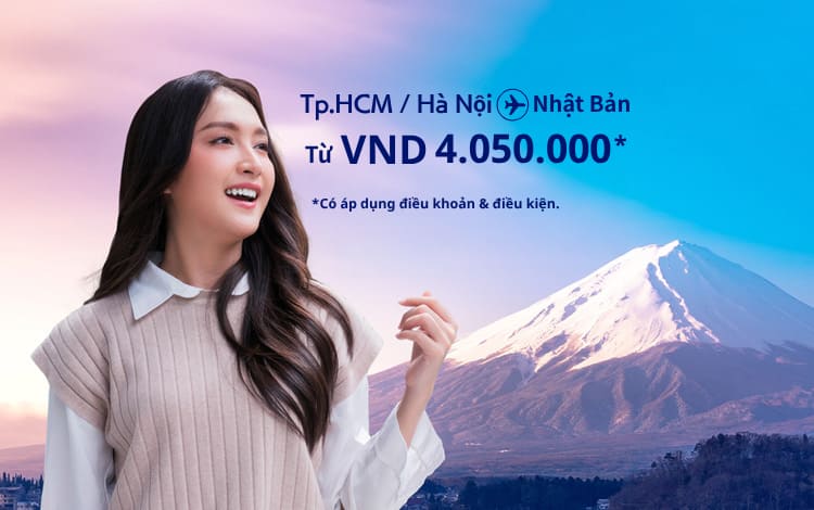 Hà Nội / Tp. HCM - NHẬT từ  4.050.000 VND Có áp dụng điều khoản & điều kiện 