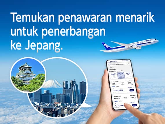 Temukan penawaran menarik untuk penerbangan ke Jepang.